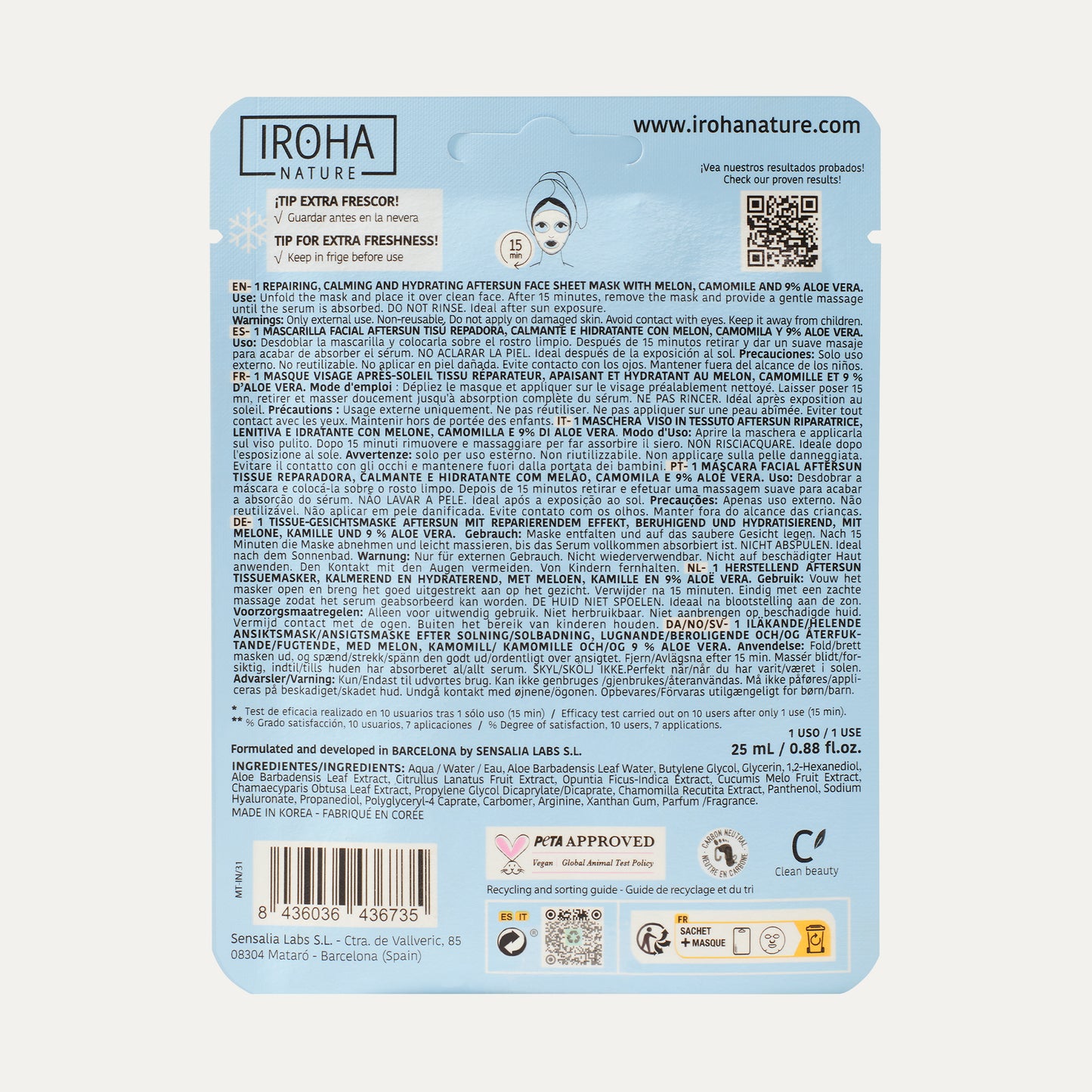 Mascarilla Aftersun Reparadora