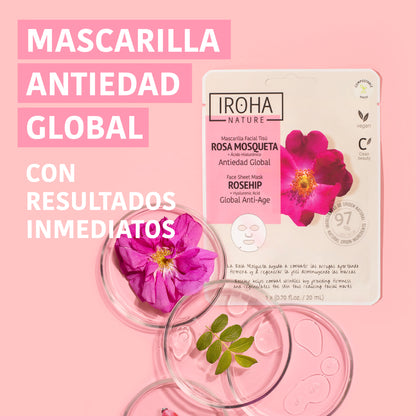 Mascarilla Facial Antiedad Global con Rosa Mosqueta