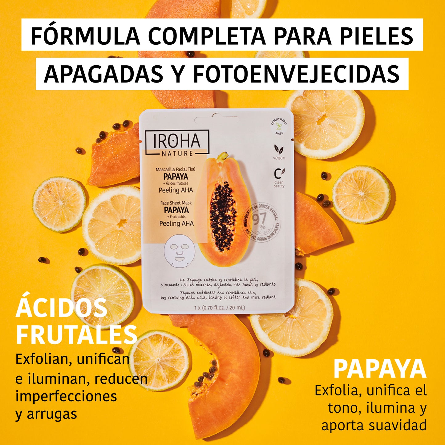 Mascarilla Facial Peeling AHA con Papaya