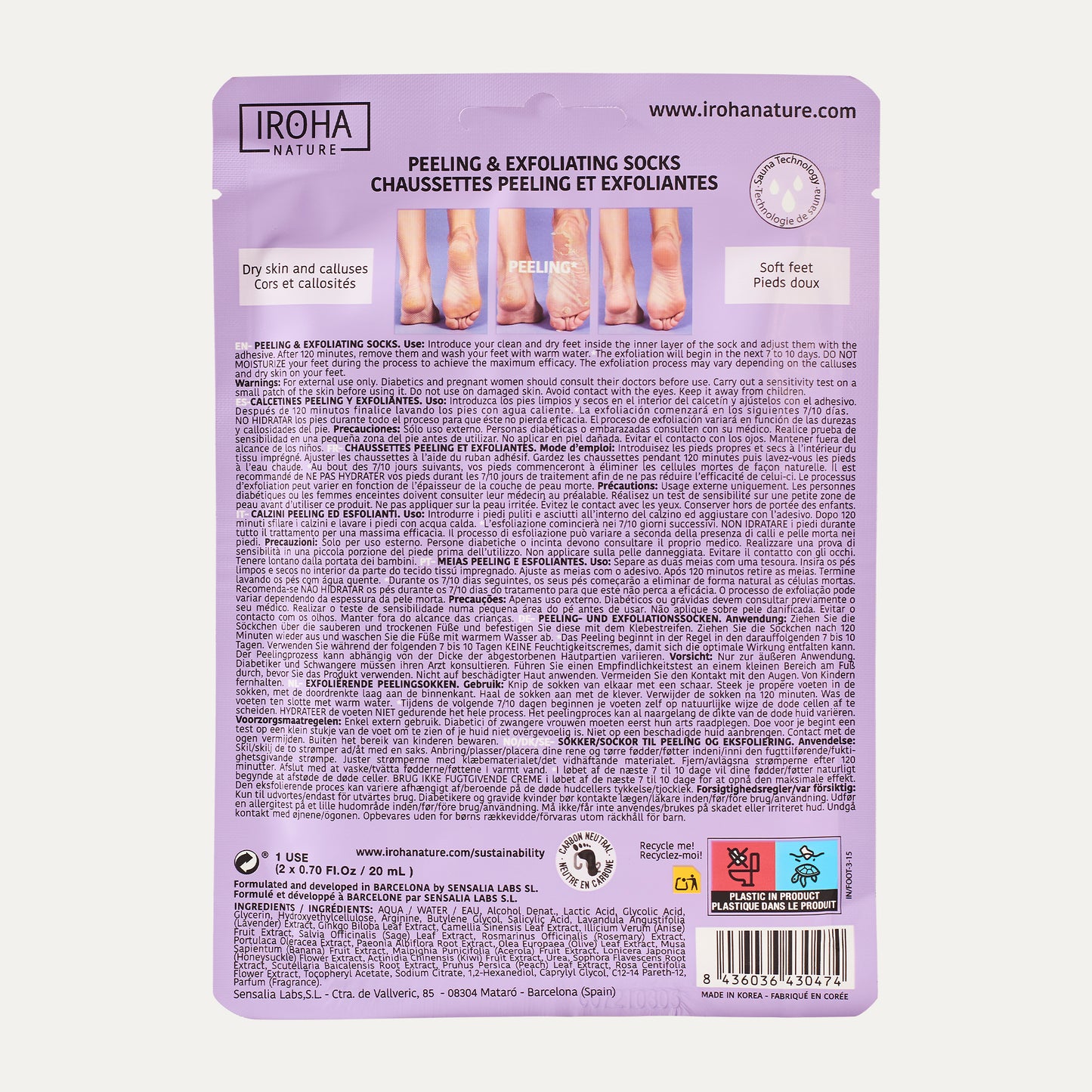 Calcetines Peeling y Exfoliantes Ácido Glicólico