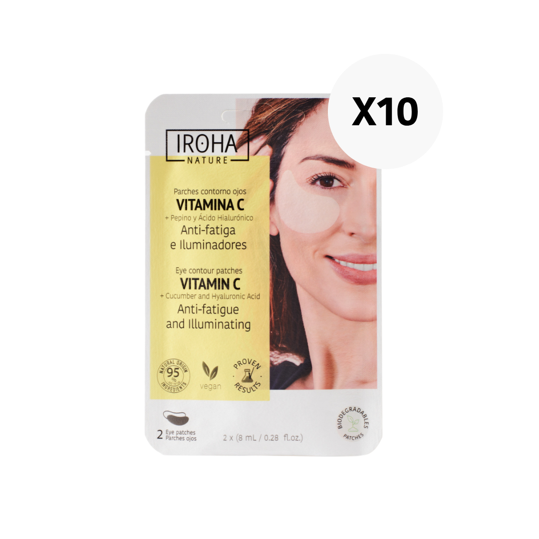 Pack 10 Parches Ojos Antifatiga Vitamina C
