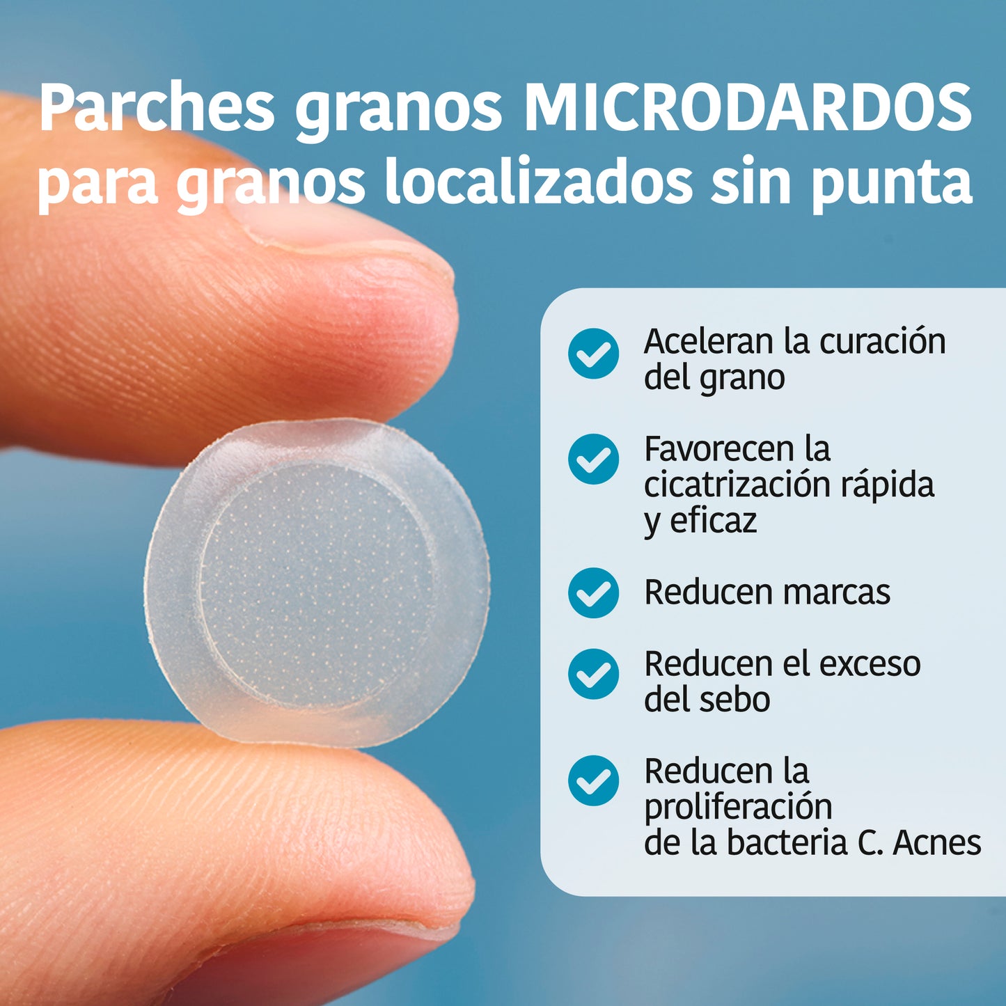 Parches Granos Microdardos con Ácido Salicílico