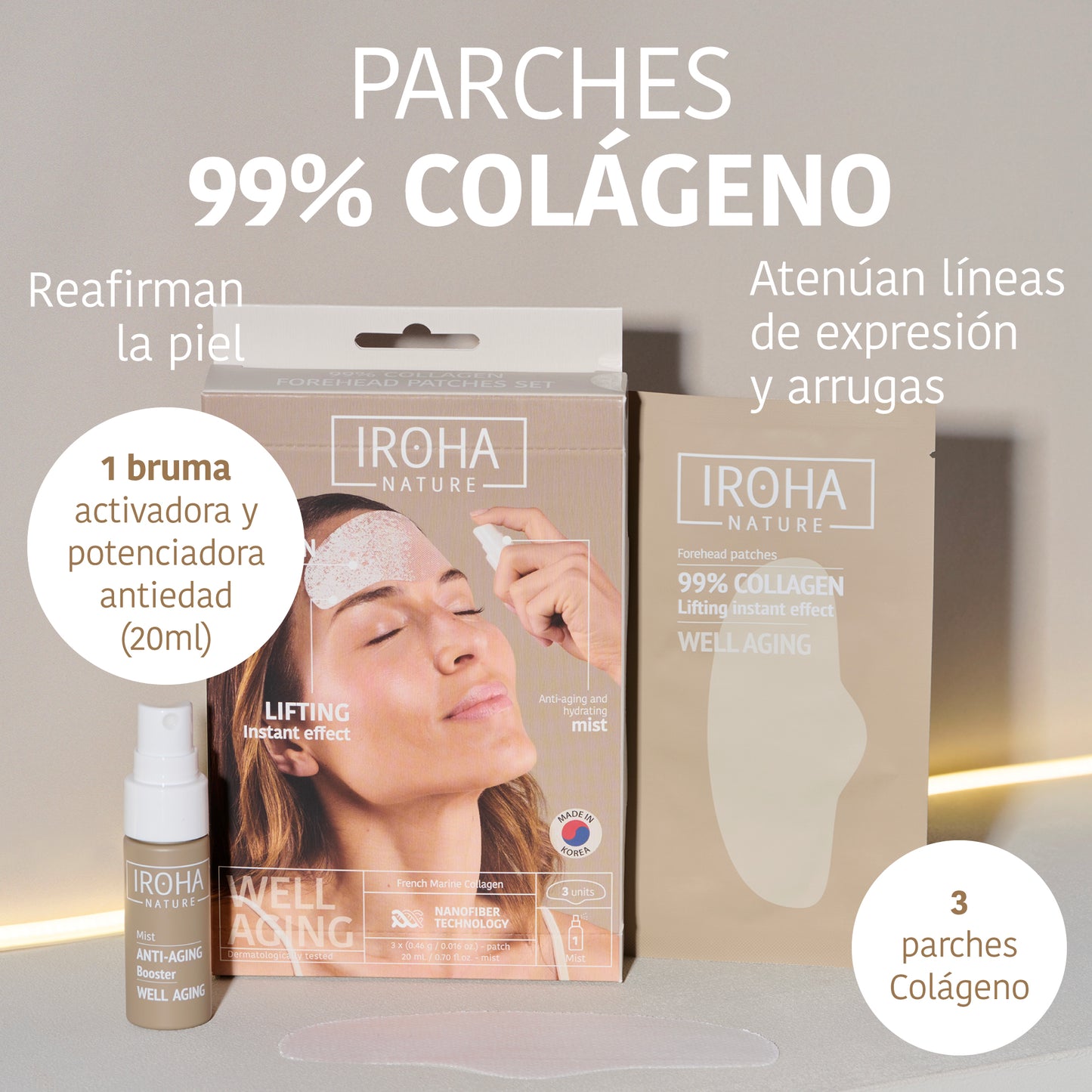 Parches 99% Colágeno Frente