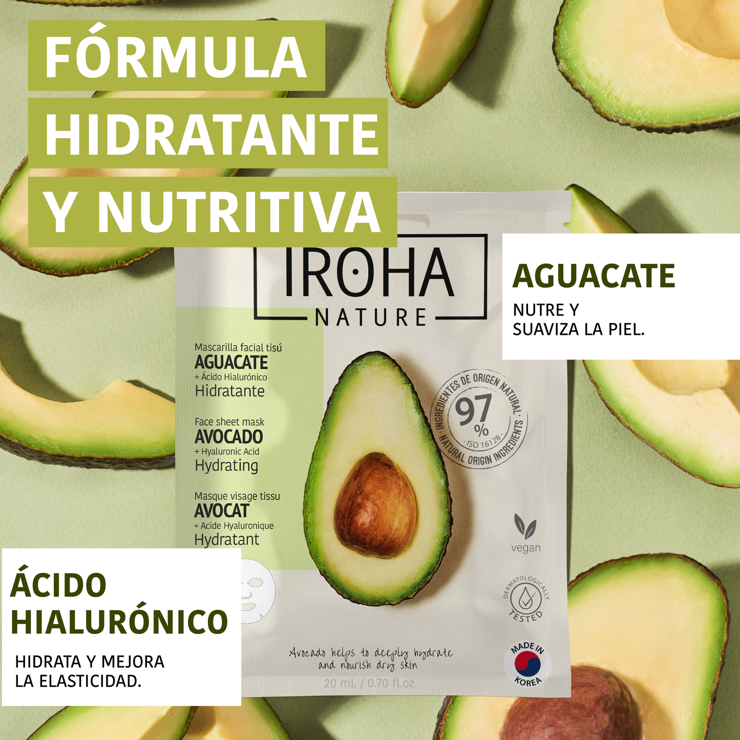 Mascarilla Hidratante con Aguacate