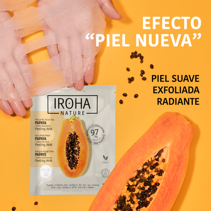 Peeling AHA Face Sheet Mask with Papaya