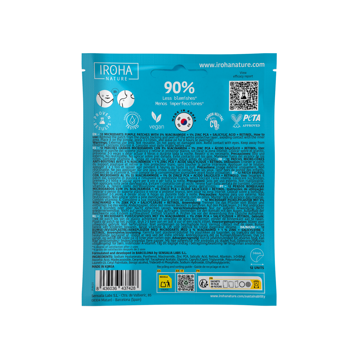 Parches Granos Microdardos con Ácido Salicílico