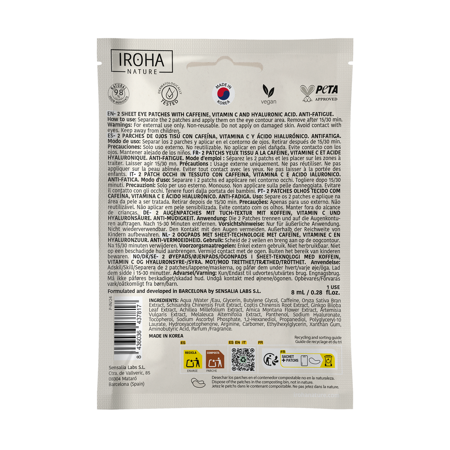 Anti-Fatigue Caffeine Eye Patches