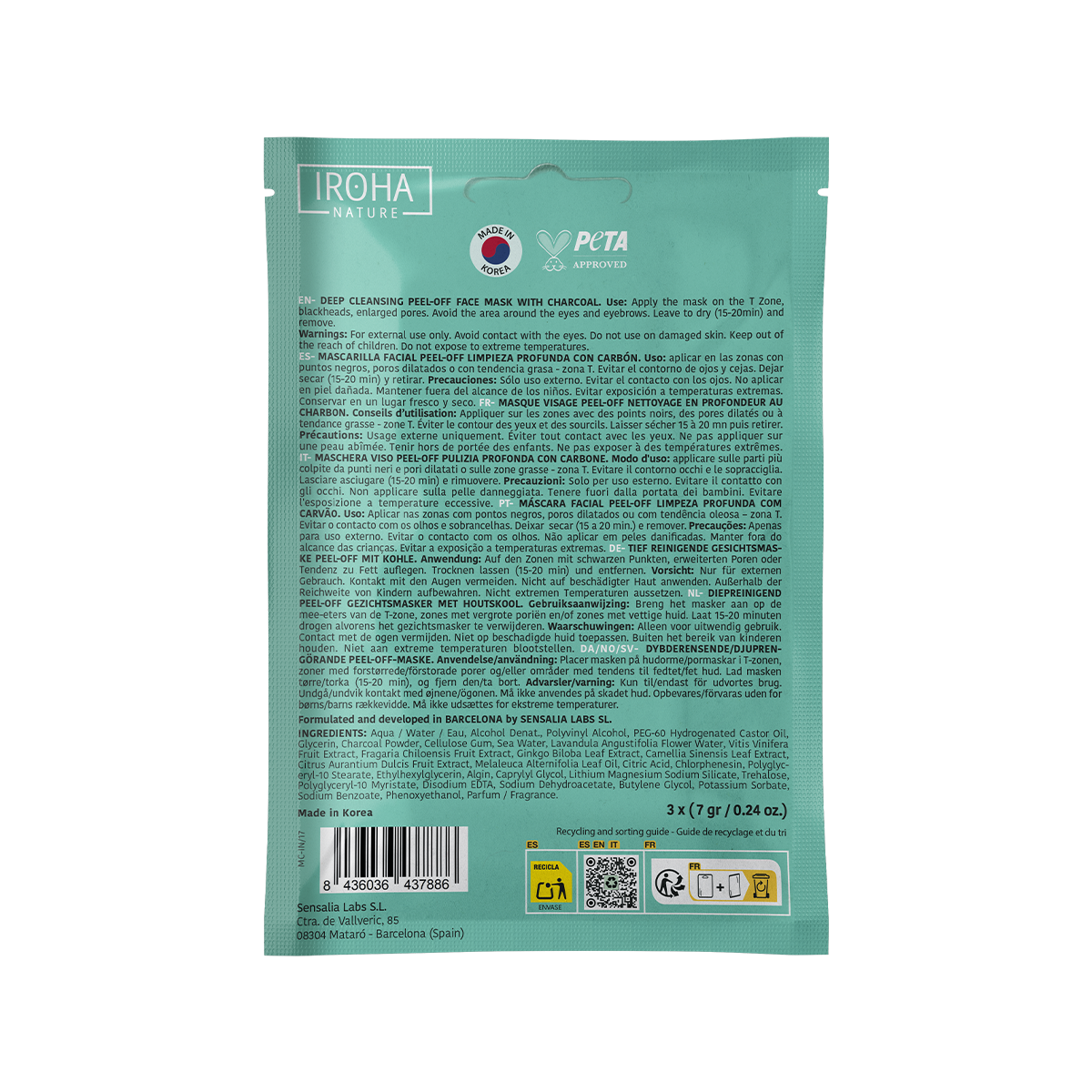 Mascarilla Peel Off Limpieza Profunda Carbón